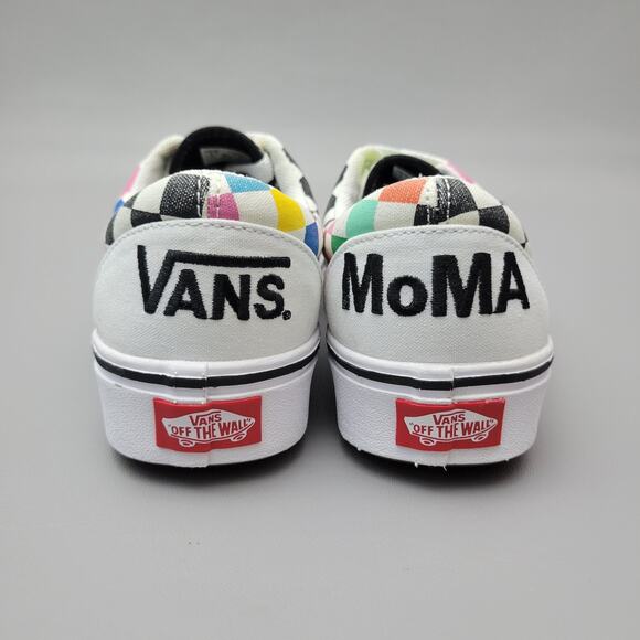 Vans X MoMA Womens ComfyCush Era Skate Sneakers Shoes Checker Size 5 - Picture 8 of 11